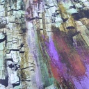 Contemporary Art Print On Silky Satin Fabric