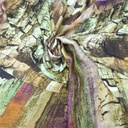 Contemporary Art Print On Silky Satin Fabric