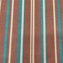 Brown And Green Stripes Print On Twill Satin Fabric