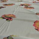 Fierce Flower Print On Snake Crepe Fabric