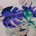 Tropical Vibes (Purple) Print On Snake Crepe Fabric