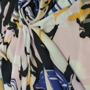 Petal Talk Print On Snake Crepe Fabric