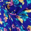 Blooming Sky Print On Snake Crepe Fabric