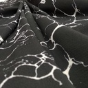 Black And White Mable Print On Snake Crepe Fabric