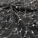 Black And White Mable Print On Snake Crepe Fabric