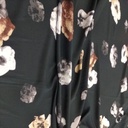 Black And Bloom Print On Snake Crepe Fabric