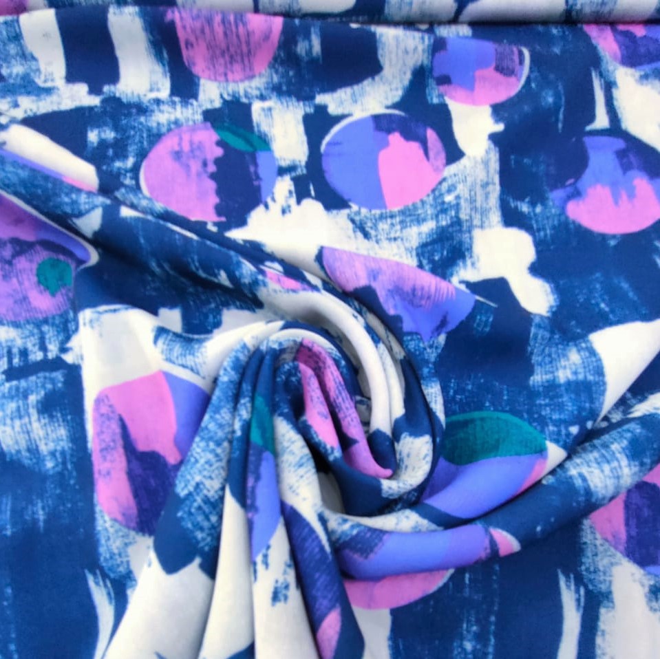 Print On Royal Georgette Fabric#03