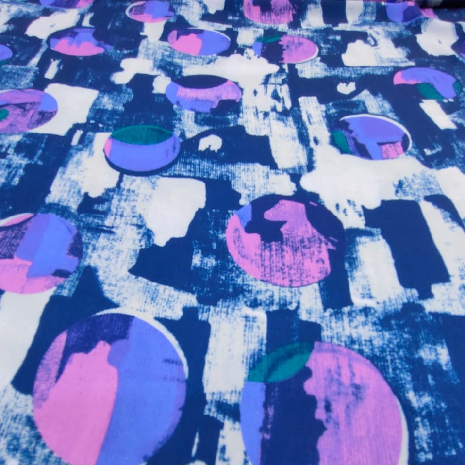 Print On Royal Georgette Fabric#03
