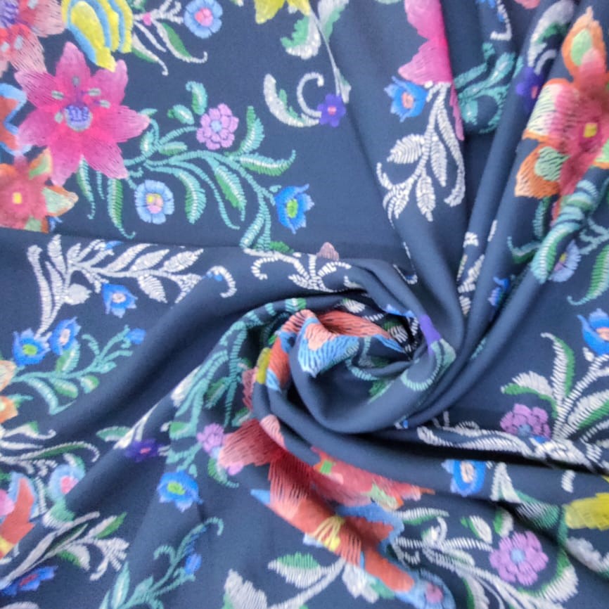 Print On Royal Georgette Fabric#07
