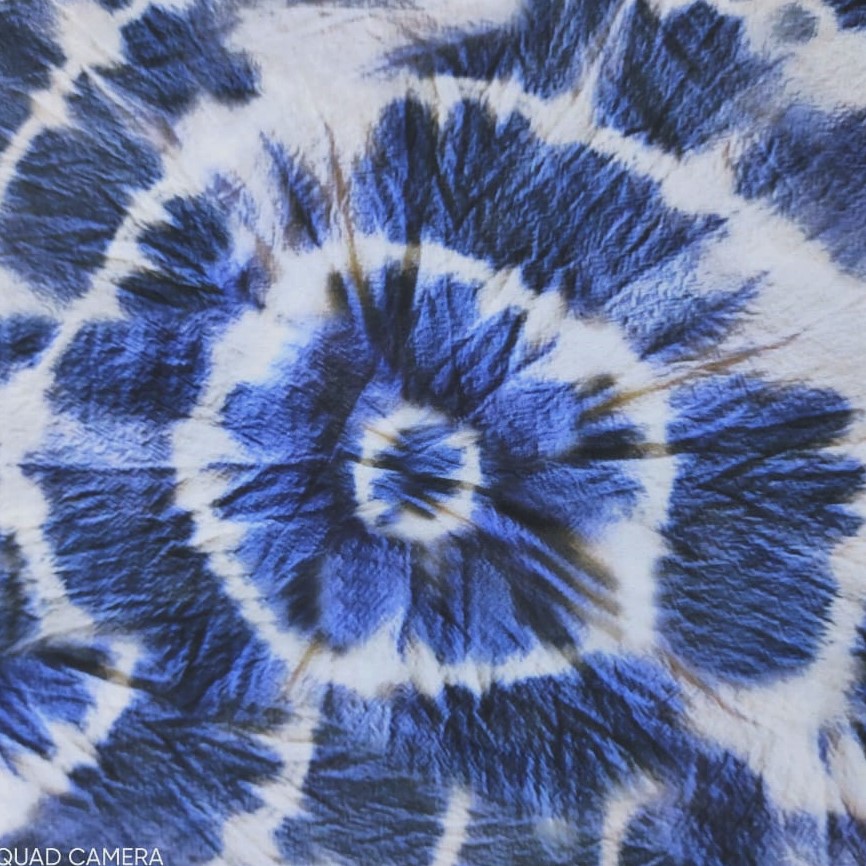 Marble Tie-Dye Print On Royal Georgette Fabric