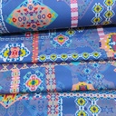 Ethnic Galore Print On Royal Georgette Fabric