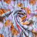 Beach Talks Print On Royal Georgette Fabric
