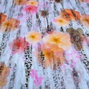 Beach Talks Print On Royal Georgette Fabric