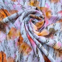 Beach Talks Print On Royal Georgette Fabric