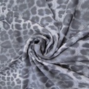 Black Grey Cheetah Print On Royal Georgette Fabric