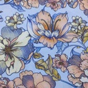 Tropical Vibes Print On Royal Georgette Fabric