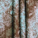 Brwon Garter Snake Print On Micro Waffle