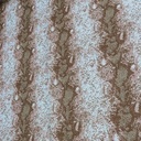 Brwon Garter Snake Print On Micro Waffle