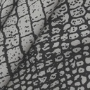 Gray Black Python Print On Micro Waffle