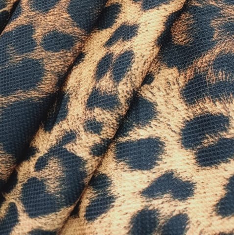 Indigenous Leopard Print On Micro Waffle