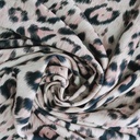 Black White Pink Leopard Print On Micro Waffle