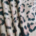 Black White Pink Leopard Print On Micro Waffle