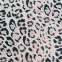 Black White Pink Leopard Print On Micro Waffle