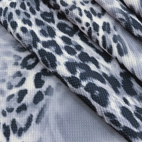 Zebra Leopard Print On Micro Waffle