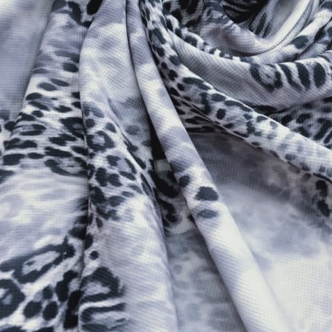 Zebra Leopard Print On Micro Waffle