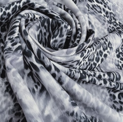 Zebra Leopard Print On Micro Waffle