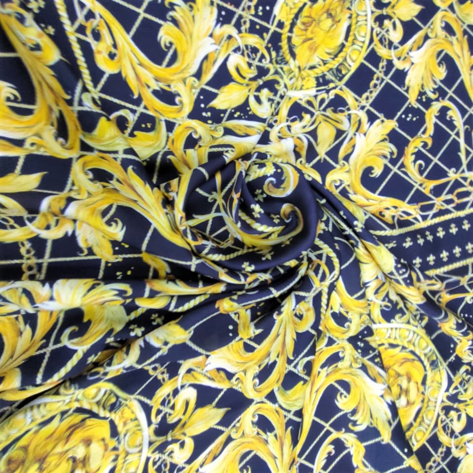 Print On Silky Satin Fabric#11