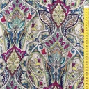 Chiffon Lurex Stripe leaves Printed Fabrics