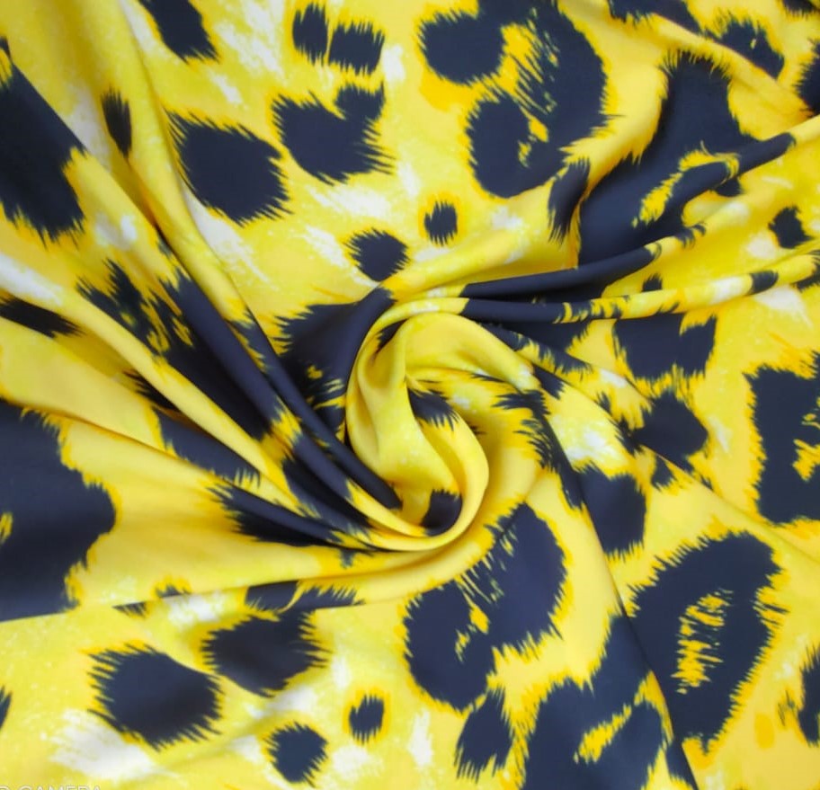 Print On Silky Satin Fabric#09