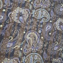 Chiffon Lurex Stripes Navy Blue Dew Leaving Printed Fabric