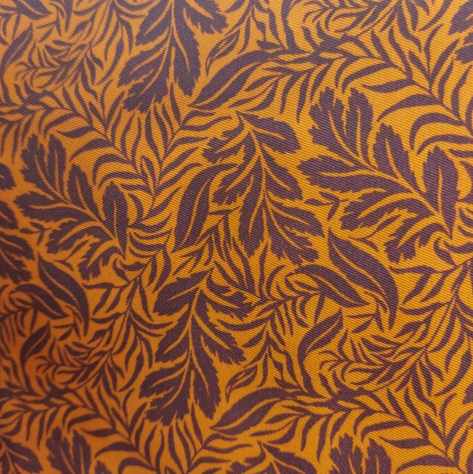 Tropical Vibes Print On Twill Satin Fabric