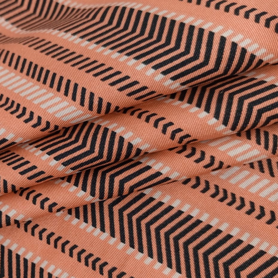 Print On Twill Satin Fabric #14