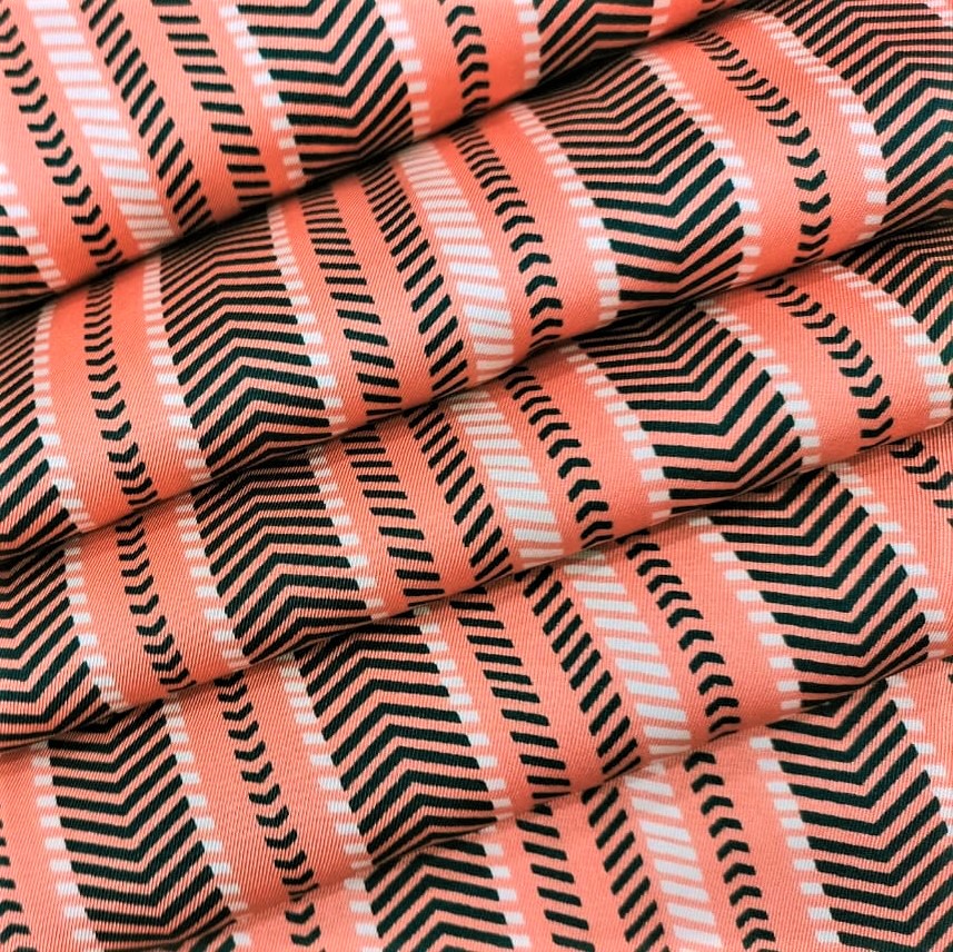 Print On Twill Satin Fabric #14