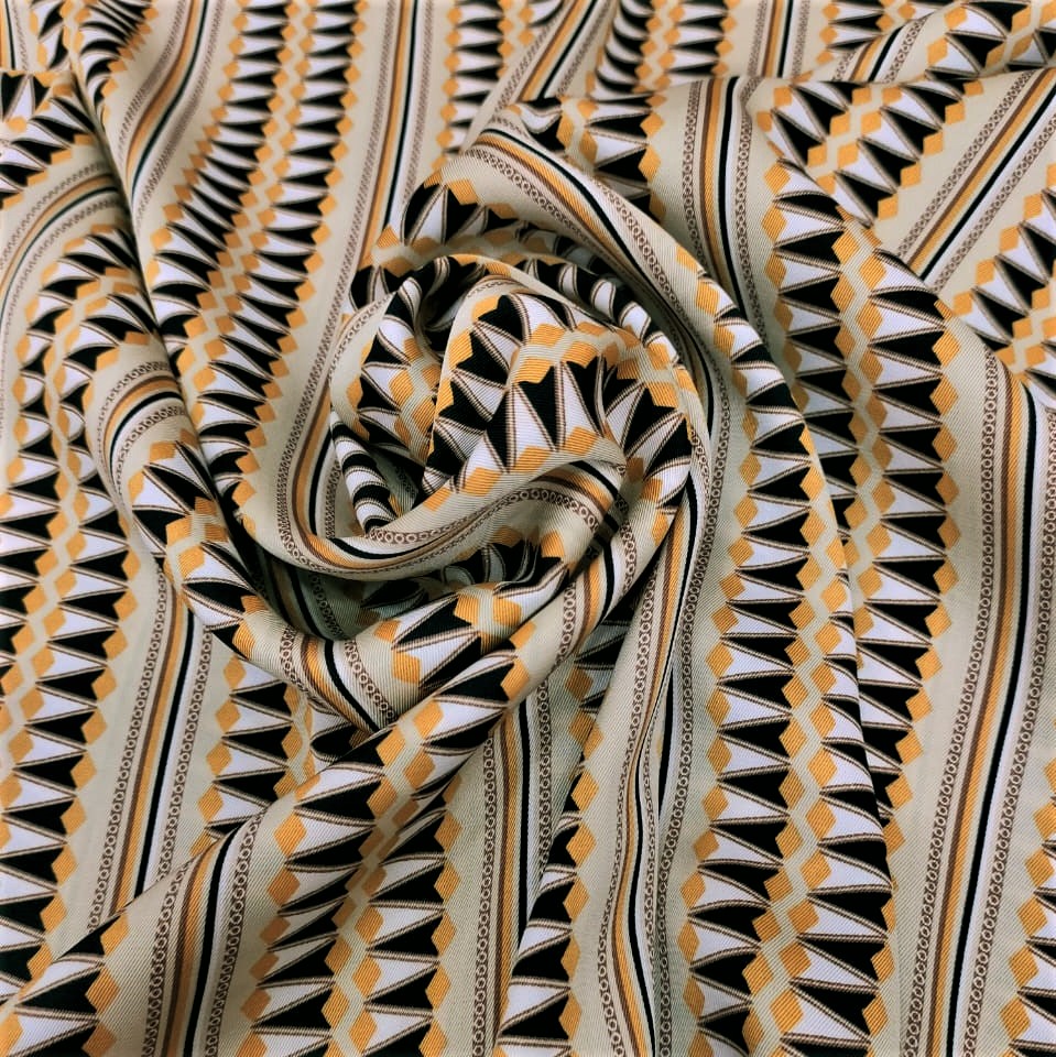 Print On Twill Satin Fabric #18