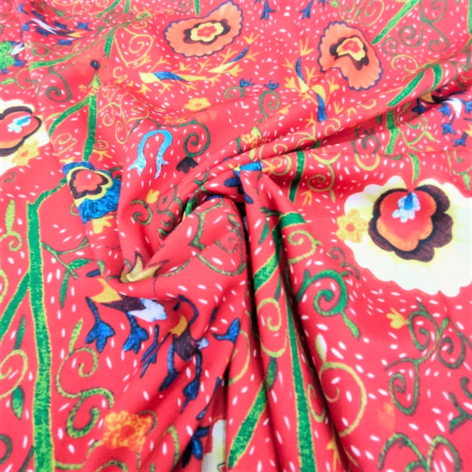 Print On Crepe Georgette Lycra #02