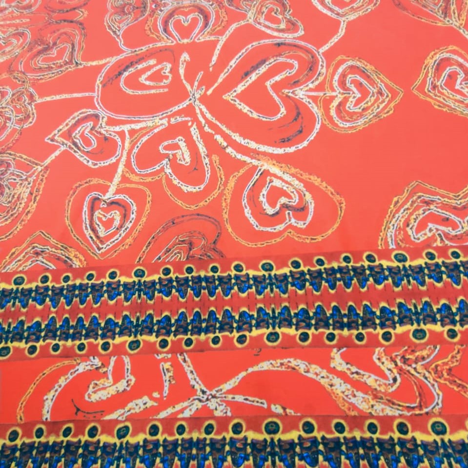 Print On Crepe Georgette Lycra #07