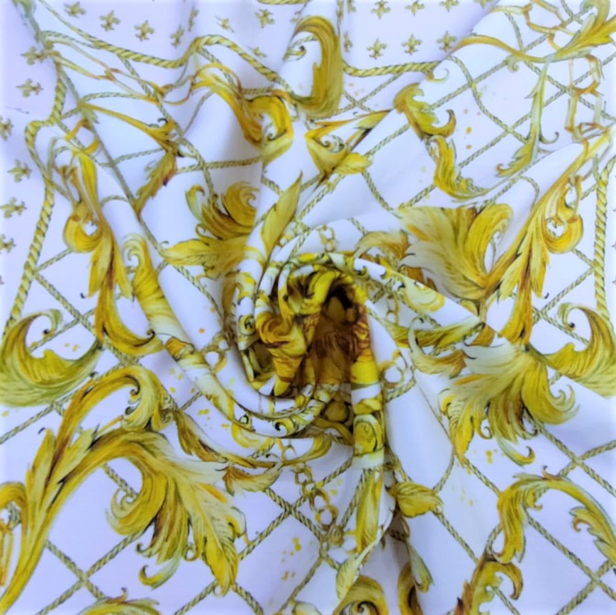 Print On Silky Satin Fabric#14