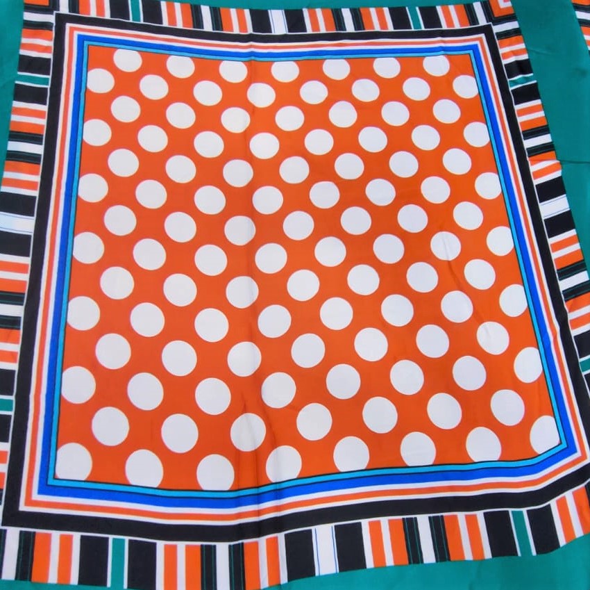 Print On Silky Satin Fabric#41