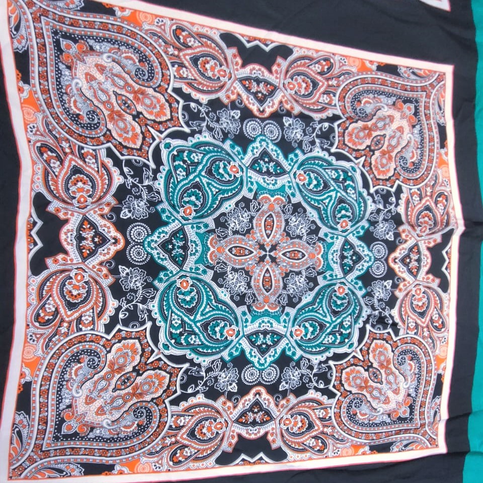 Print On Silky Satin Fabric#41