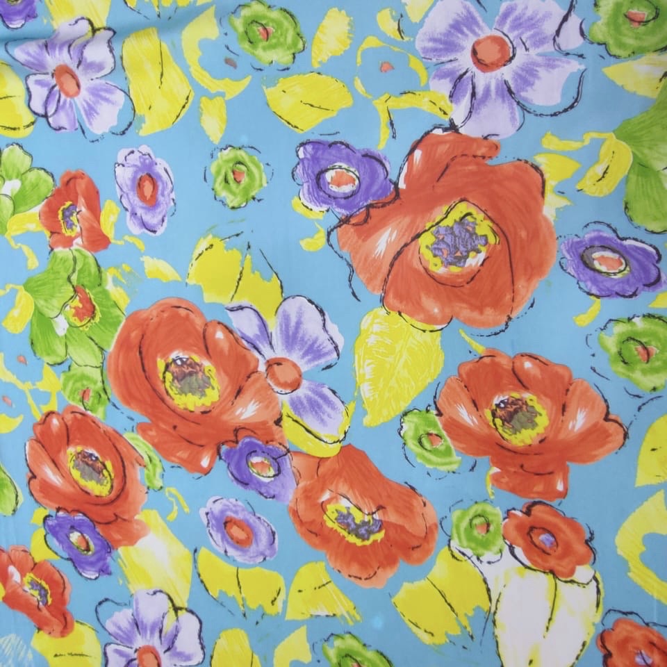 Rise And Shine Print On Silk Chiffon