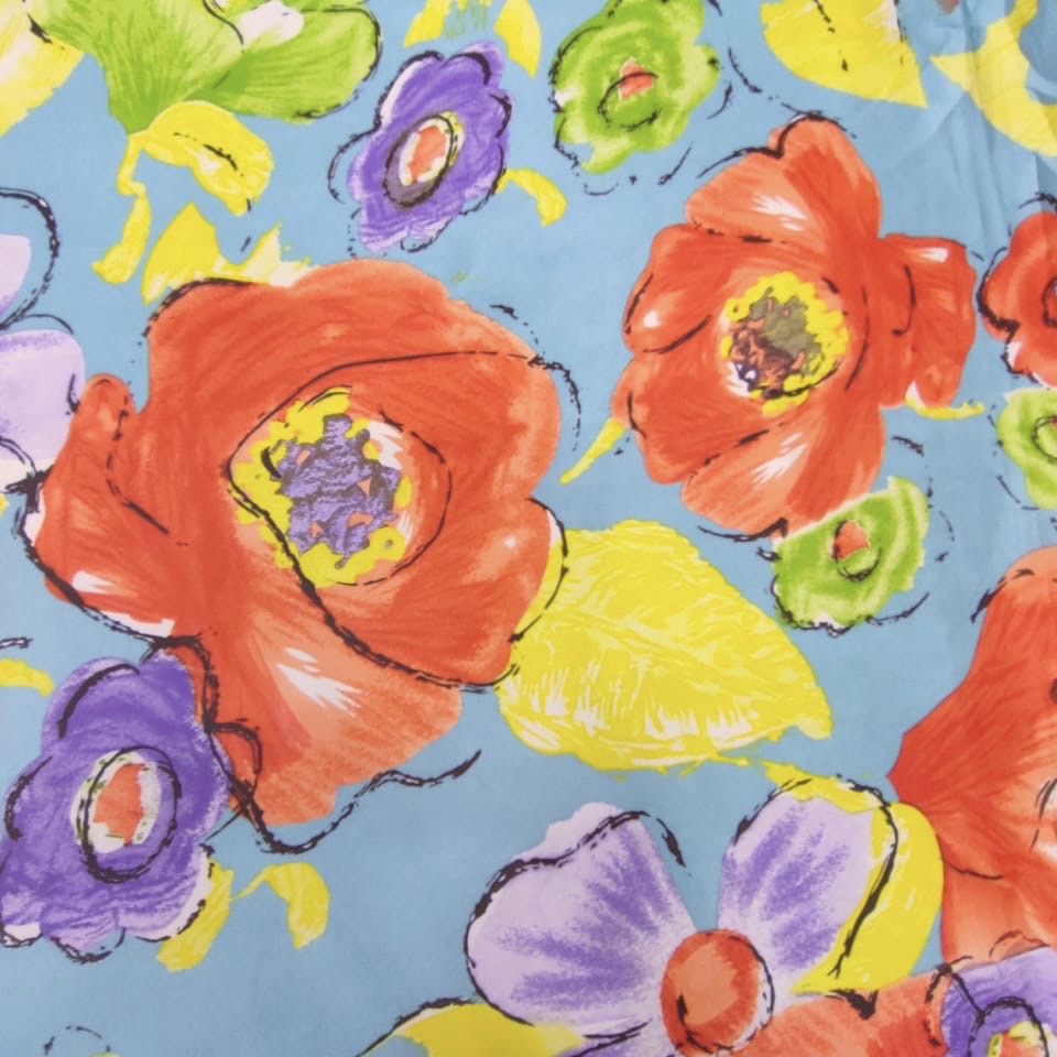 Rise And Shine Print On Silk Chiffon