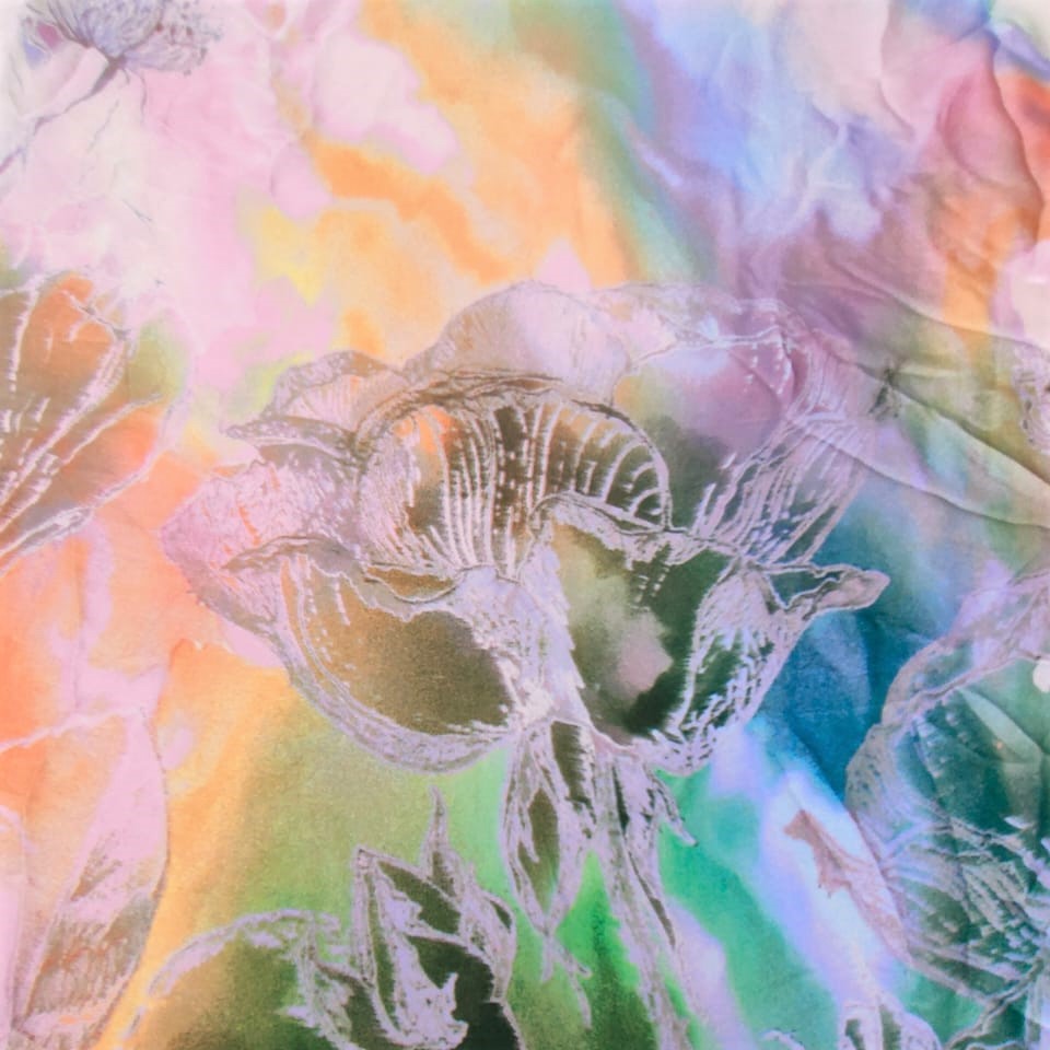 Print On Silky Satin Fabric#53