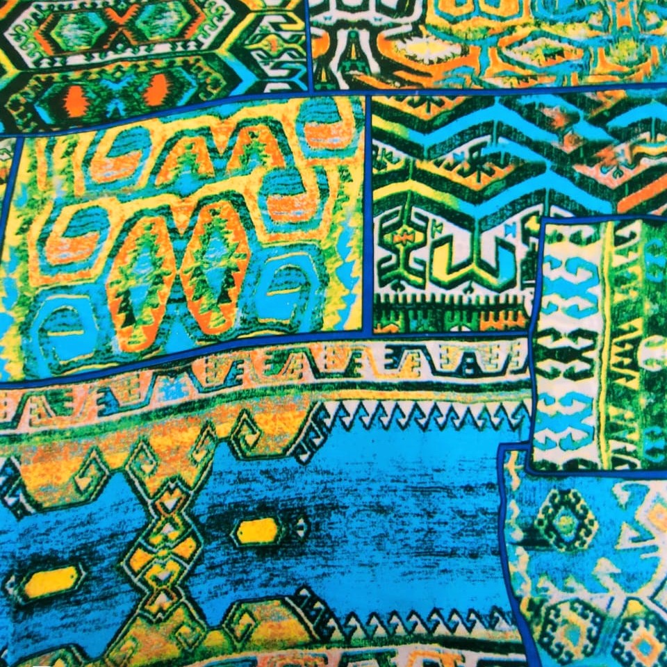 Print On Silky Satin Fabric#54