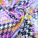 Print On Silky Satin Fabric#61