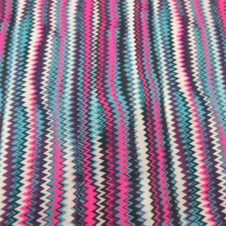 Print On Silky Satin Fabric#64