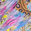 Print On Silky Satin Fabric#68